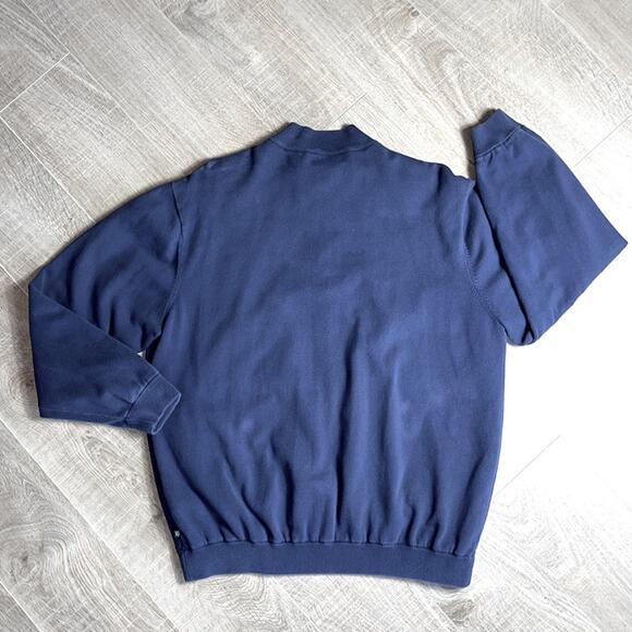 OXFORD GOLF Blue 1/4 Zip Polo Sweater Pullover Men’s Size Medium - Picture 7 of 9